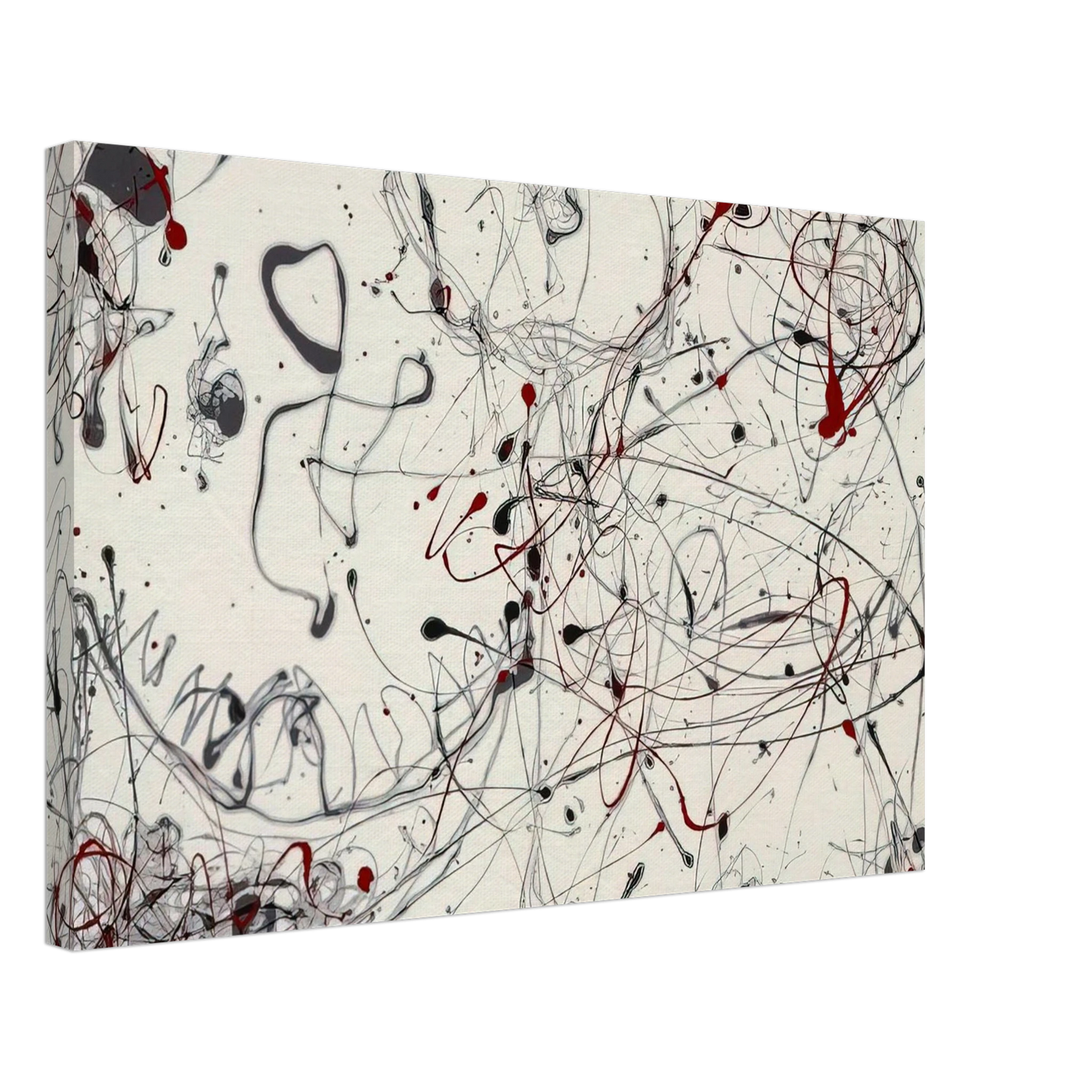 Jackson Pollock - NUMBER 4 GRAY AND RED 1948 Canvas - 40x60 cm / 16x24 inches-canvas