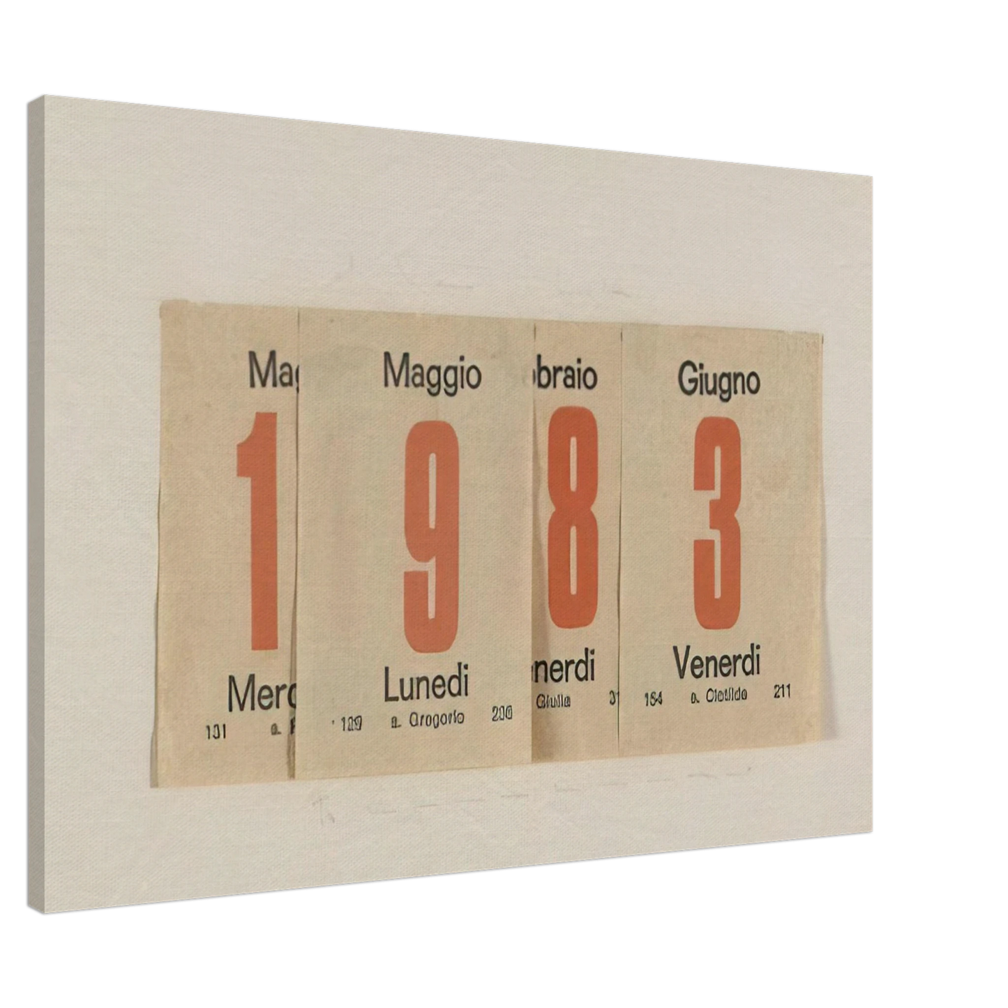 Alighiero Boetti - 1983 Canvas - 20x30 cm / 8x12 inches-canvas