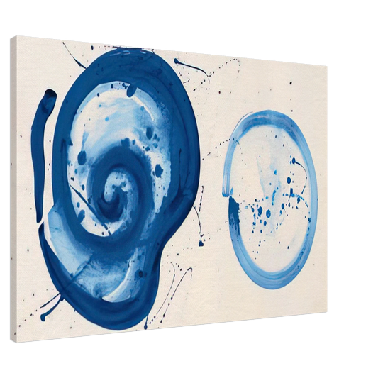 Sam Francis - Composition  Blue Balls  Canvas - 20x30 cm / 8x12 inches-canvas