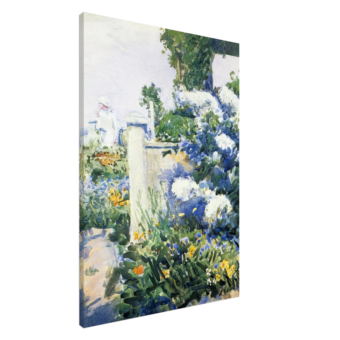Childe Hassam - Garden by the Sea, Isles of Shoals Canvas - 20x30 cm / 8x12 inches-canvas
