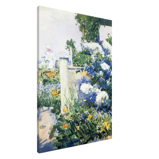 Childe Hassam - Garden by the Sea, Isles of Shoals Canvas - 20x30 cm / 8x12 inches-canvas