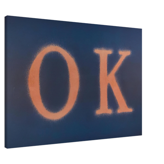Edward Ruscha - OK STATE I 1990 Canvas - 20x30 cm / 8x12 inches-canvas