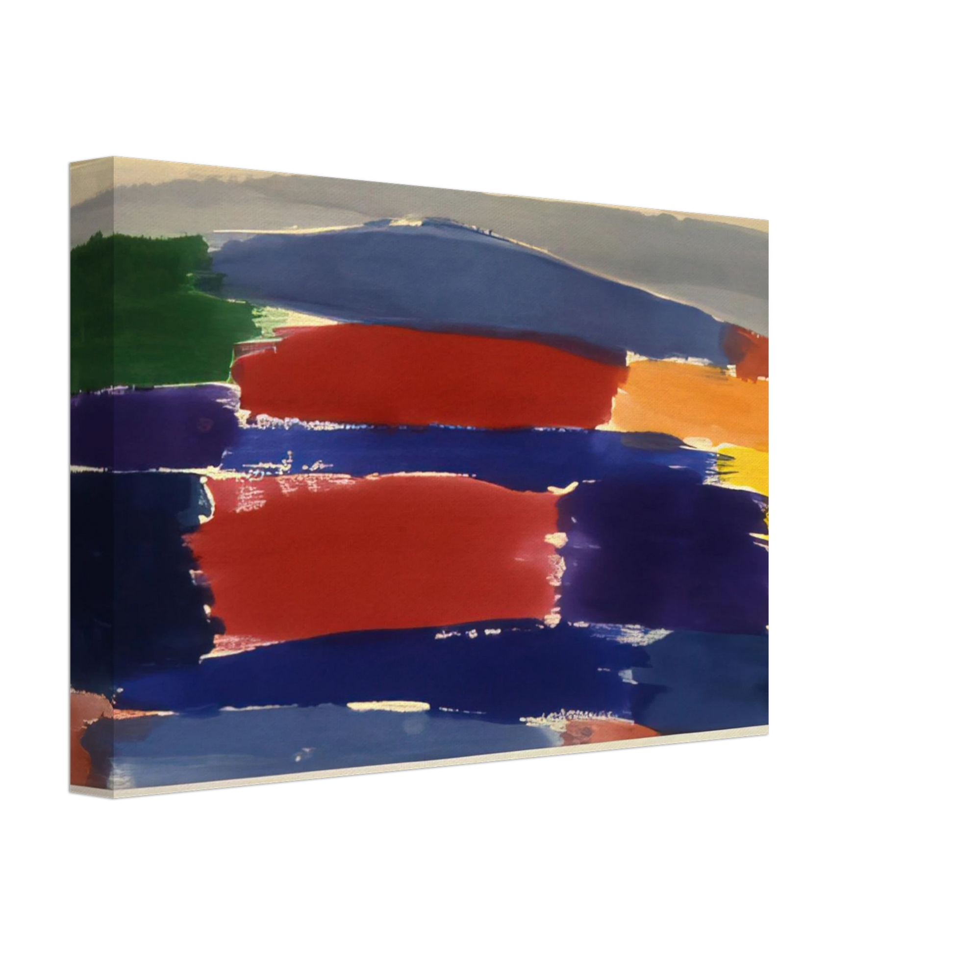 Ronnie Landfield - Village In The Moon - 1985 Canvas - 70x100 cm / 28x40 inches-canvas