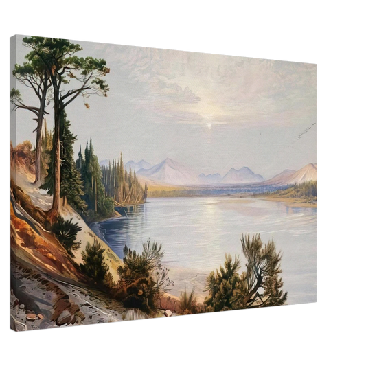 Thomas Moran - Head of Yellowstone River Canvas - 20x30 cm / 8x12 inches-canvas