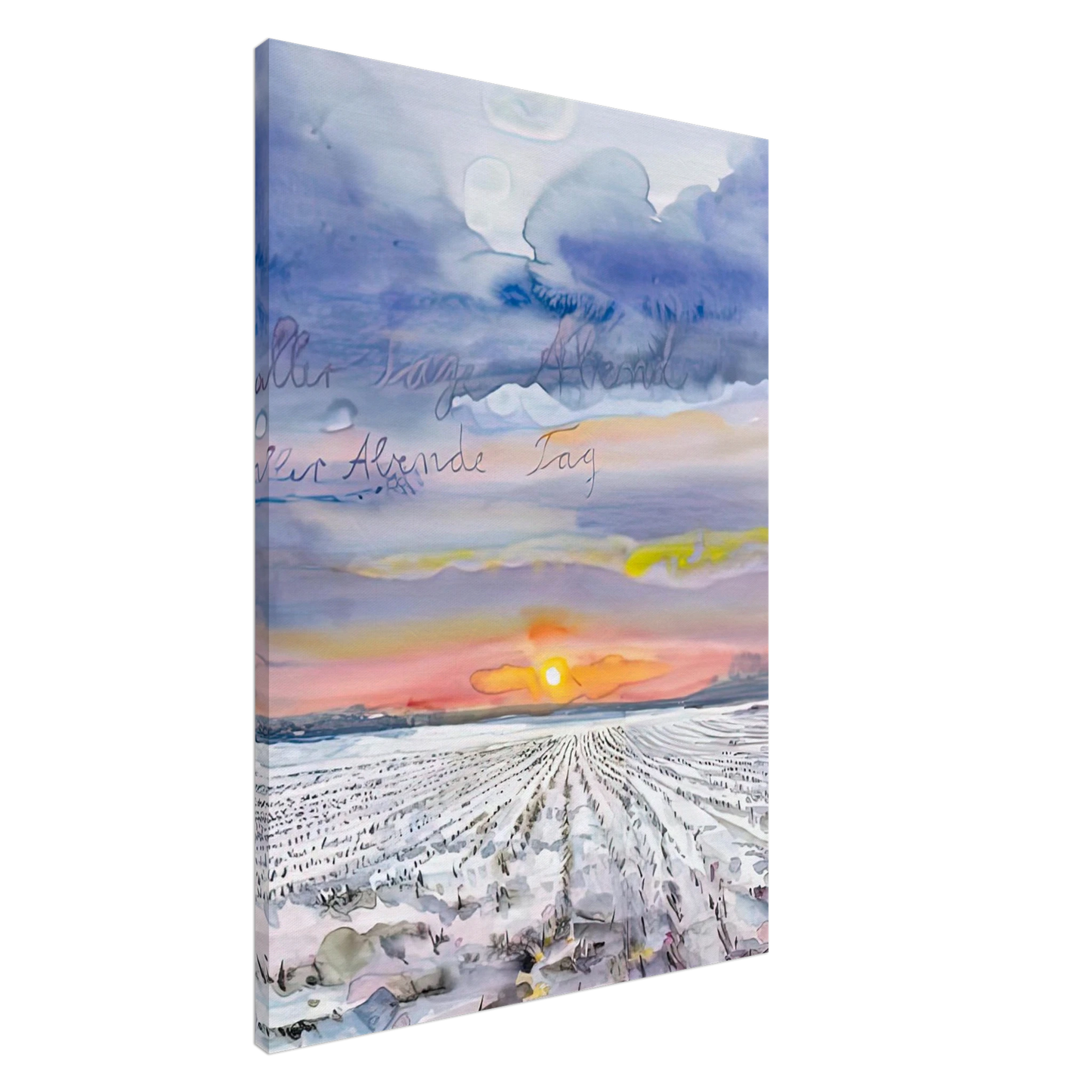 Anselm Kiefer - THE EVENING OF ALL DAYS THE DAY OF ALL EVENINGS 2014 0 Canvas - 20x30 cm / 8x12 inches-canvas