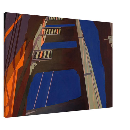 Charles Sheeler - Golden Gate - 1955 Canvas - 20x30 cm / 8x12 inches-canvas