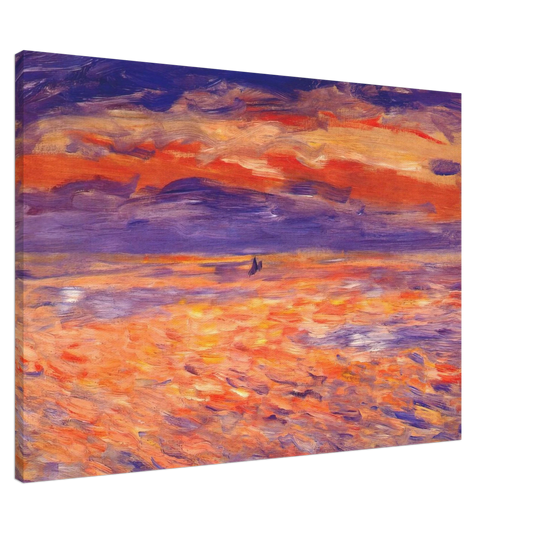 Pierre-Auguste Renoir - Sunset at sea Canvas - 20x30 cm / 8x12 inches-canvas
