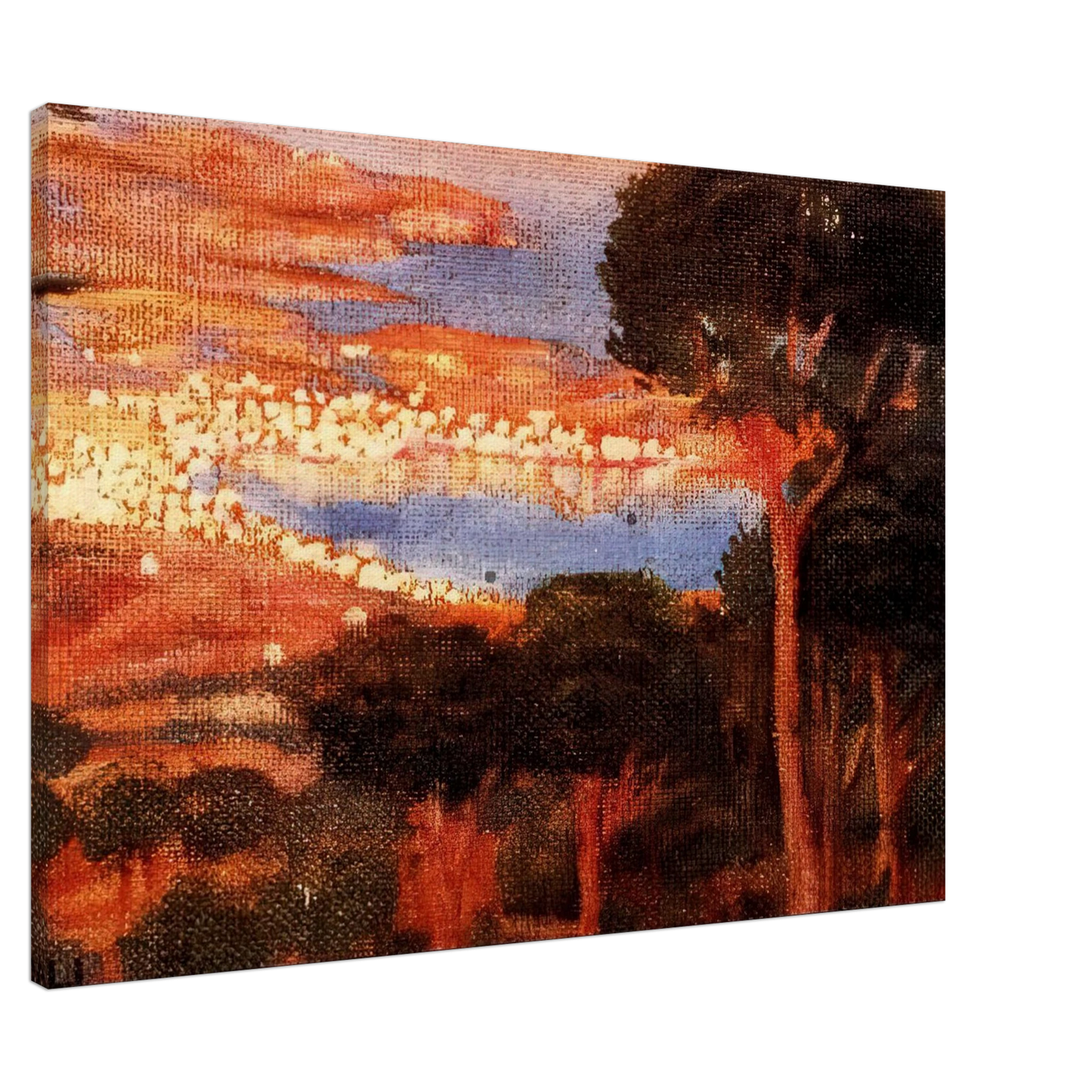 Salvador Dali - VIEW OF CADAQU%C3%A9S FROM MOUNT PANI Canvas - 20x30 cm / 8x12 inches-canvas