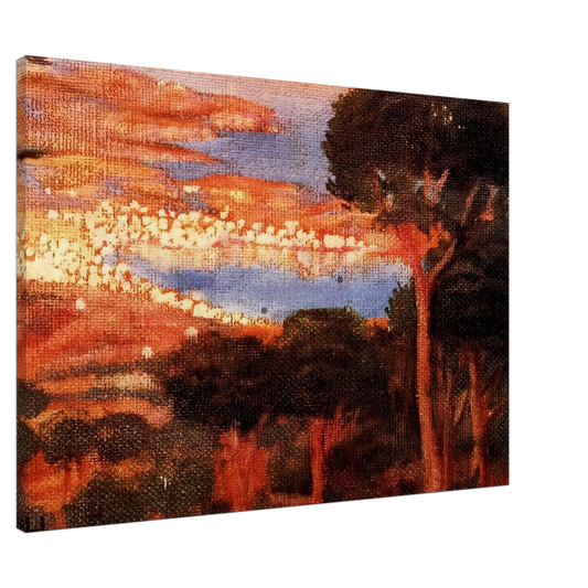 Salvador Dali - VIEW OF CADAQU%C3%A9S FROM MOUNT PANI Canvas - 20x30 cm / 8x12 inches-canvas