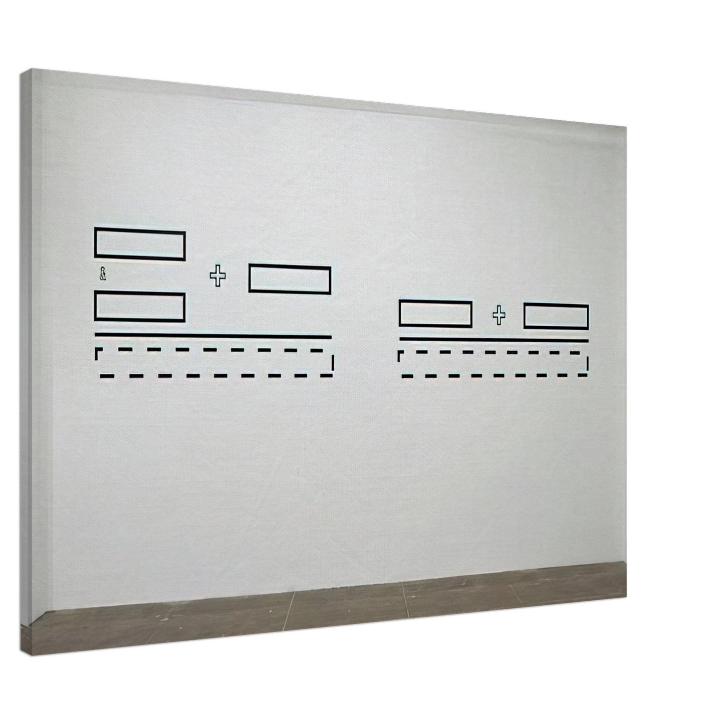 Lawrence Weiner - Untitled - 1991 Canvas - 20x30 cm / 8x12 inches-canvas