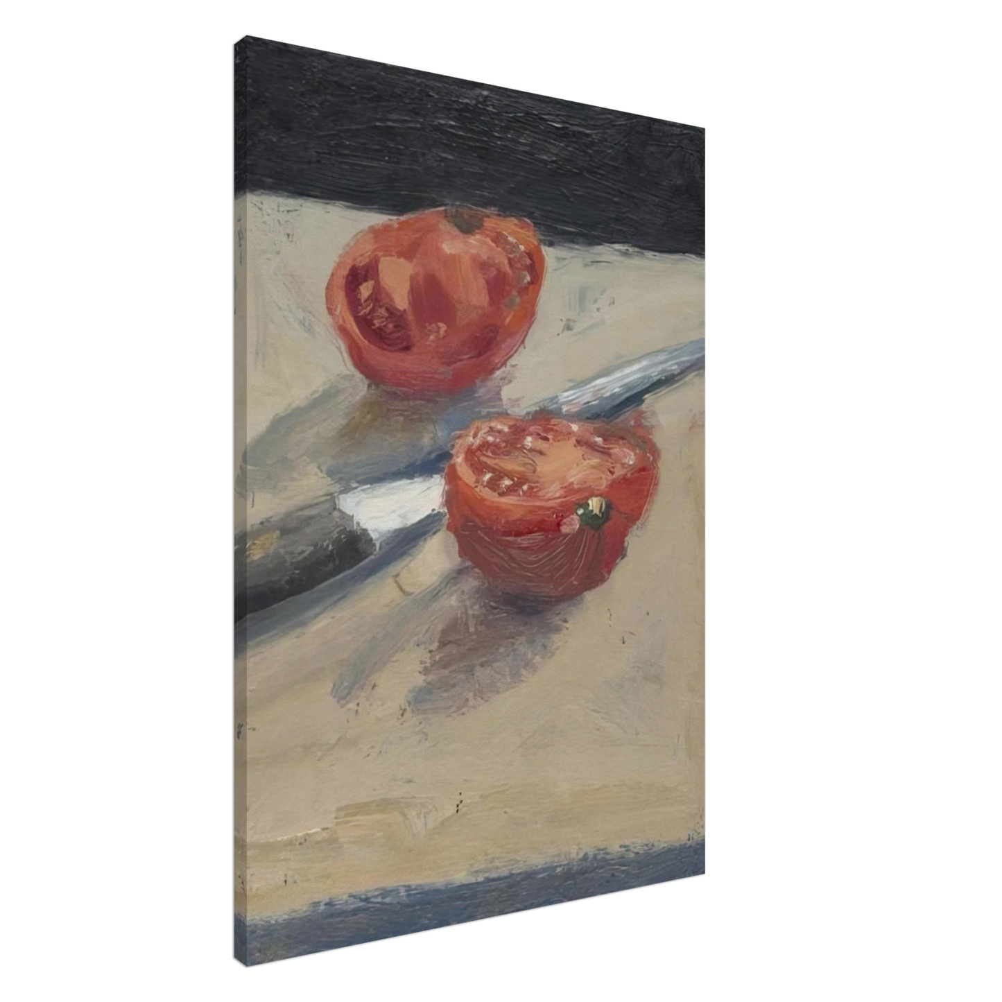 Richard Diebenkorn - Knife  Tomato I Canvas - 20x30 cm / 8x12 inches-canvas