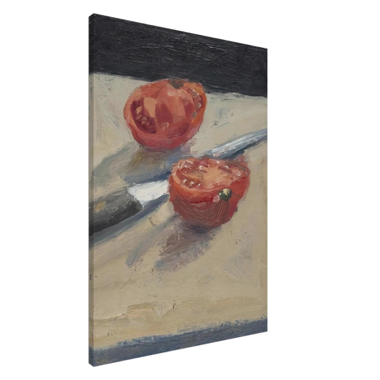 Richard Diebenkorn - Knife  Tomato I Canvas - 20x30 cm / 8x12 inches-canvas