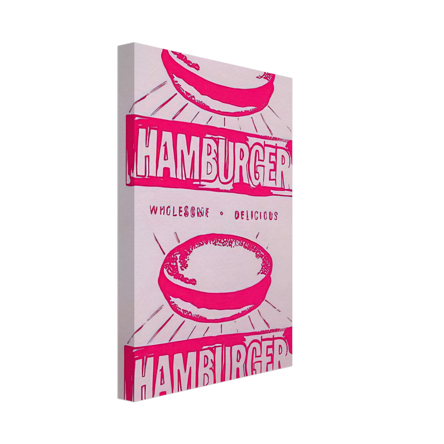 Andy Warhol - Double Hamburger Canvas - 40x60 cm / 16x24 inches-canvas