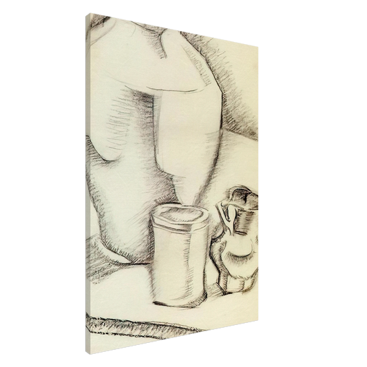 Juan Gris - STILL LIFE WITH GOBLET Canvas - 20x30 cm / 8x12 inches-canvas