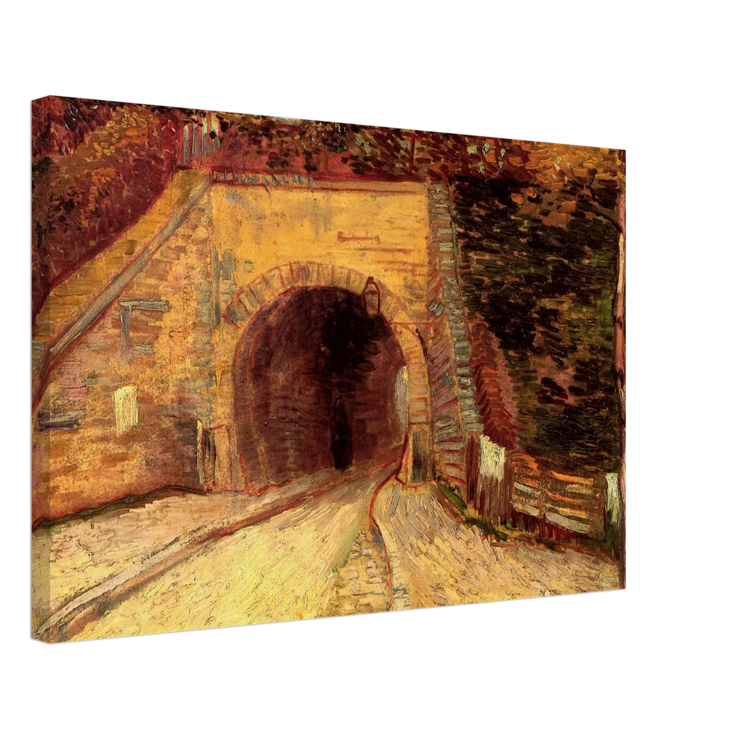 Vincent van Gogh - Roadway with Underpass The Viaduct Canvas - 40x60 cm / 16x24 inches-canvas