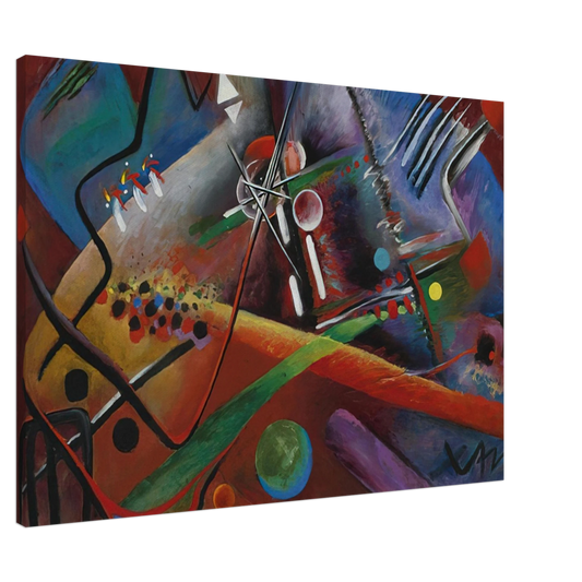 Rudolf Bauer - CON ROSO 1918 Canvas - 20x30 cm / 8x12 inches-canvas