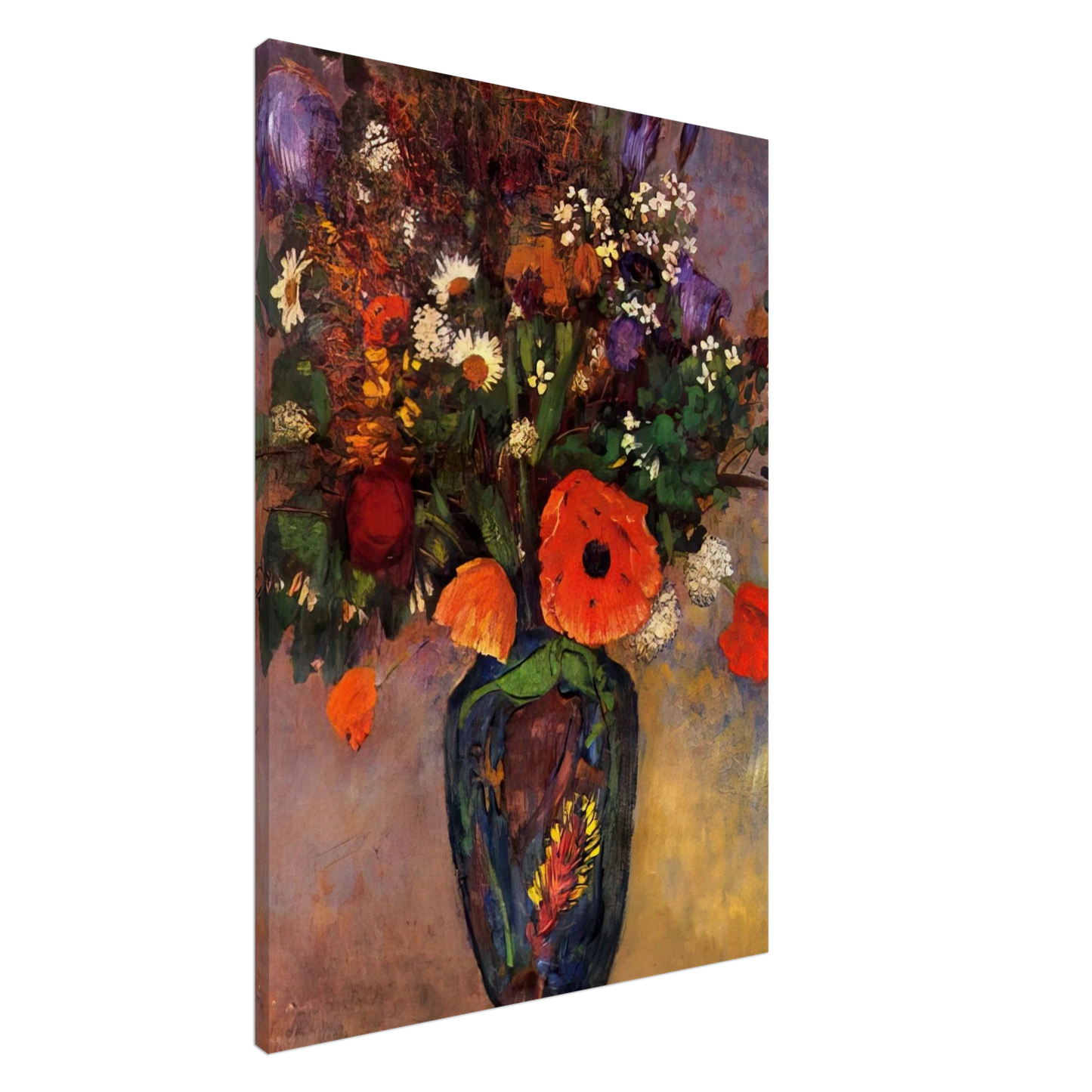 Odilon Redon - VASE DE FLEURS Canvas - 20x30 cm / 8x12 inches-canvas