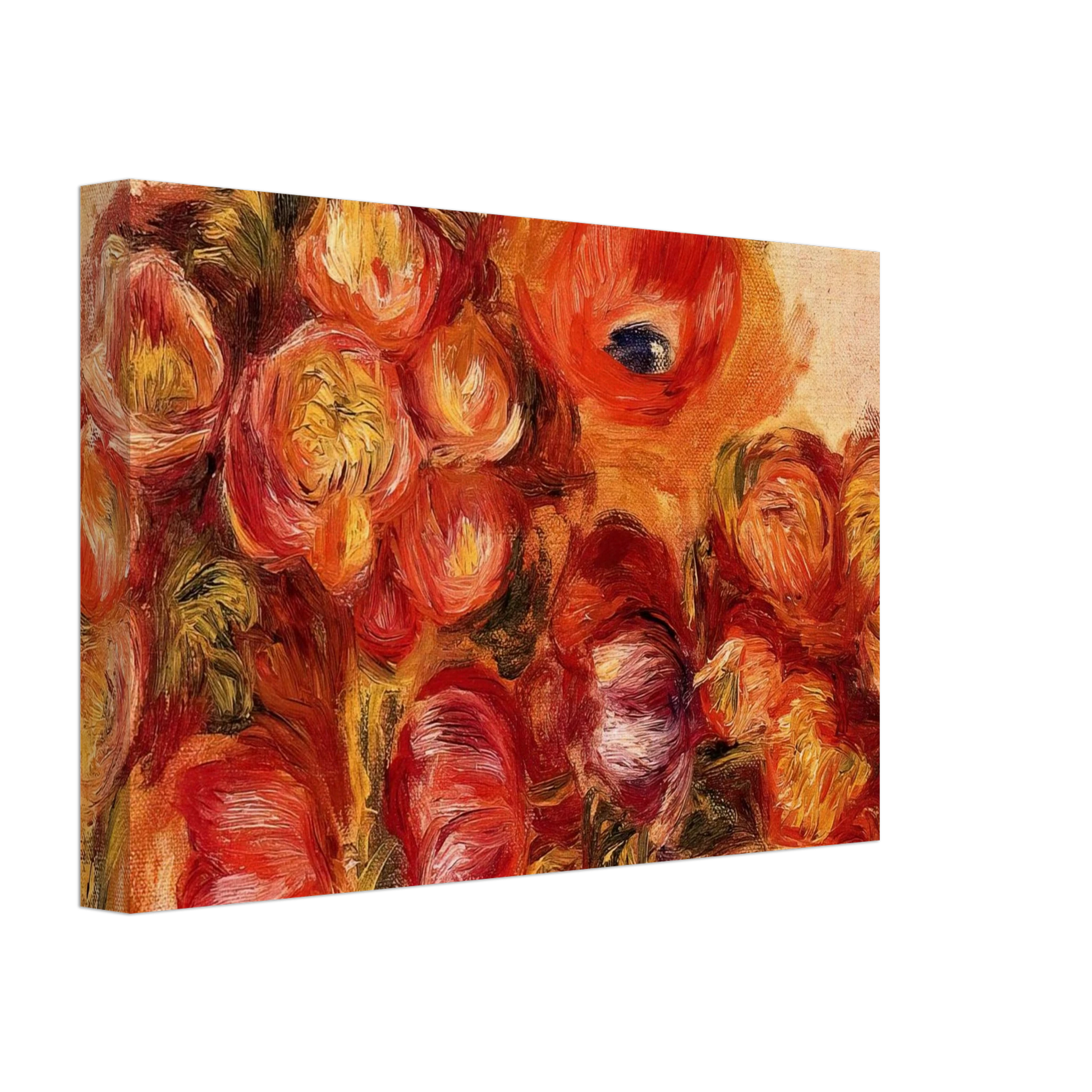 Pierre-Auguste Renoir - Study of Flowers Anemones and Tulips Canvas - 70x100 cm / 28x40 inches-canvas