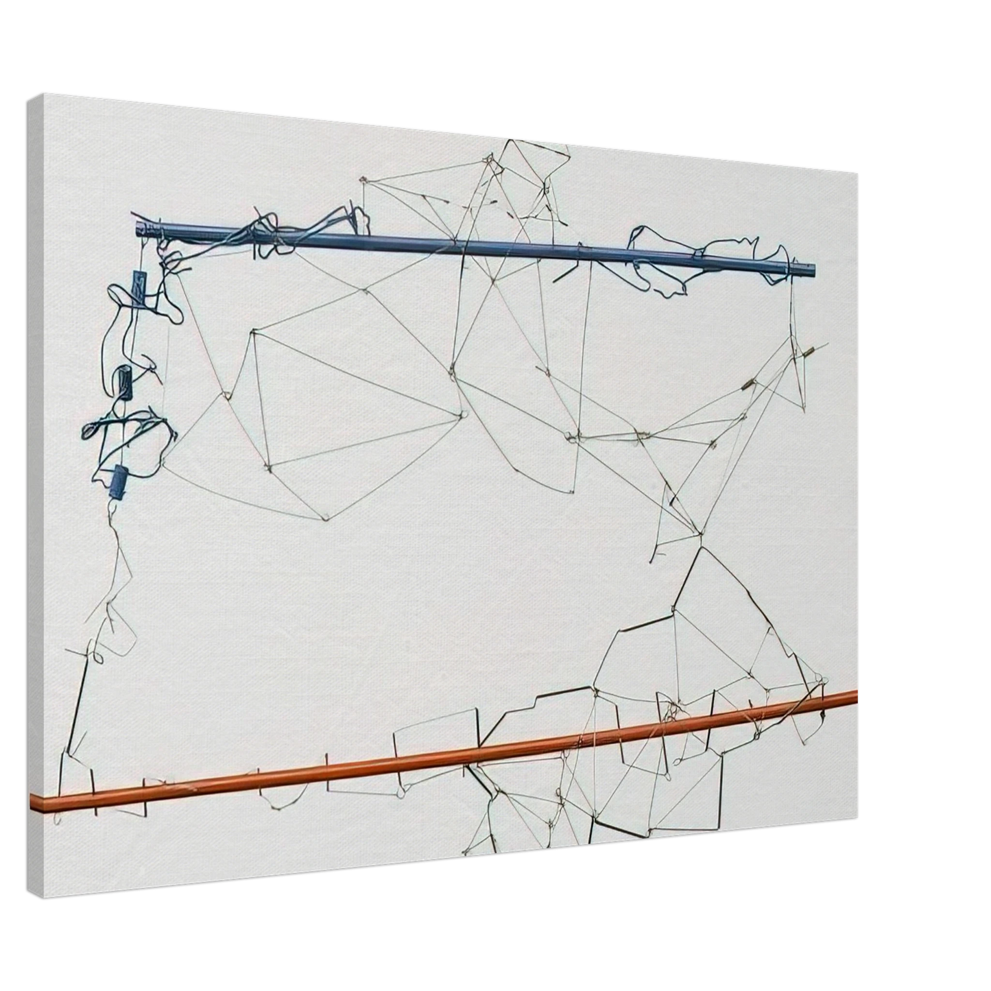 Gego - Drawing without Paper 8425 and 8426 - 1984 Canvas - 20x30 cm / 8x12 inches-canvas