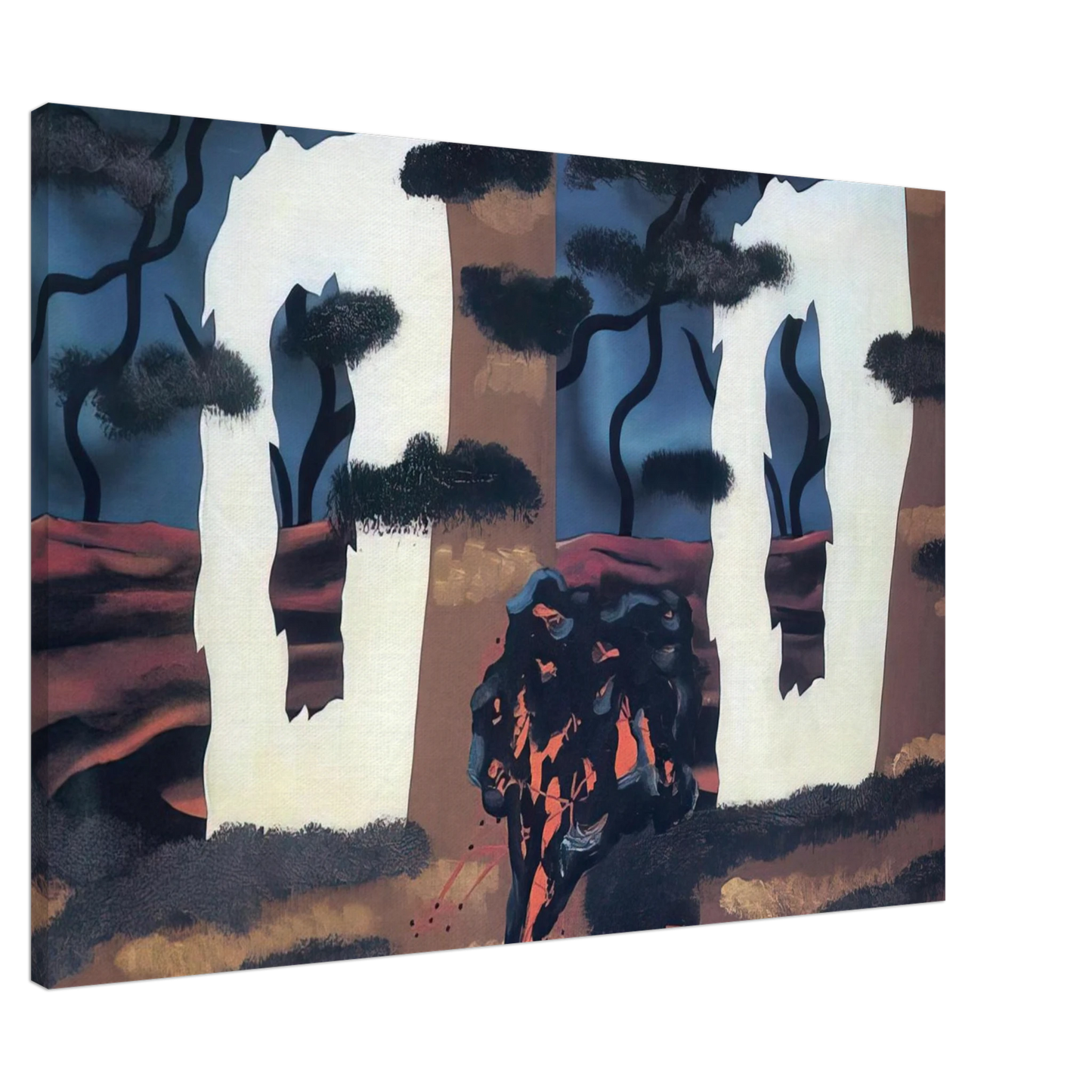 Rene Magritte - A TASTE OF THE INVISIBLE 1927 Canvas - 20x30 cm / 8x12 inches-canvas