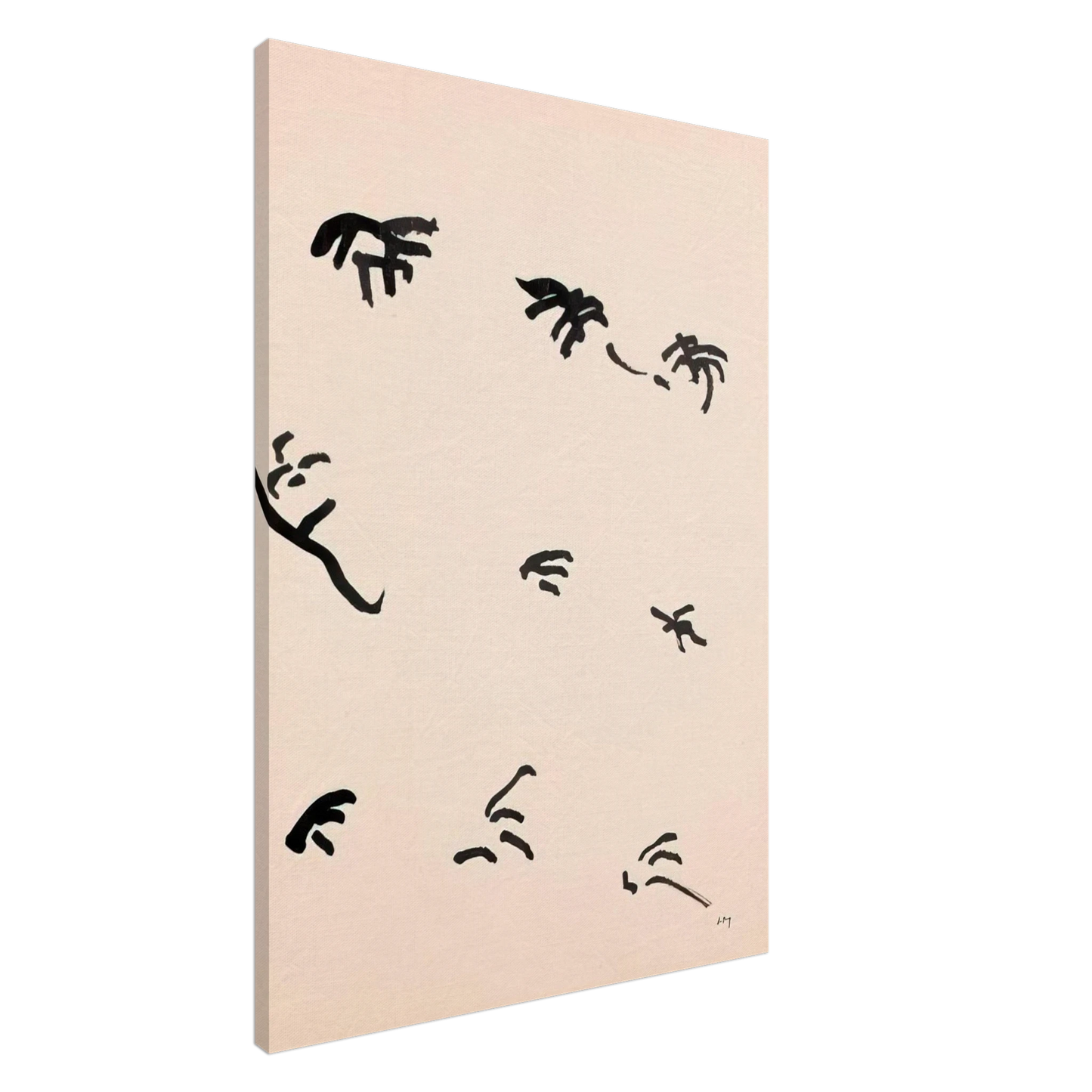 Henri Michaux - Mouvement - 1950 Canvas - 20x30 cm / 8x12 inches-canvas