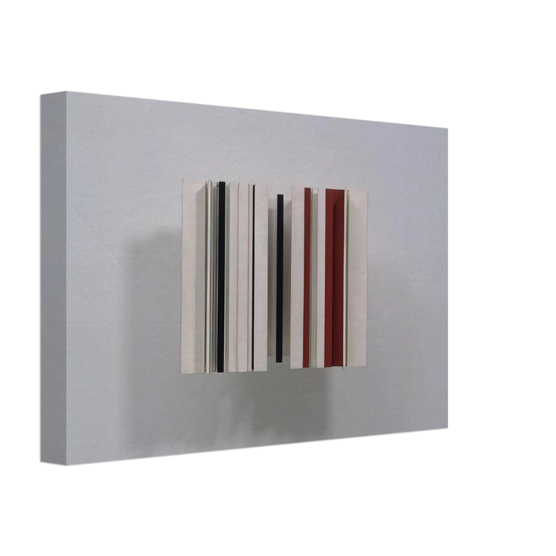 Victor Pasmore - RELIEF CONSTRUCTION IN WHITE BLACK AND MAROON 1963 Canvas - 40x60 cm / 16x24 inches-canvas