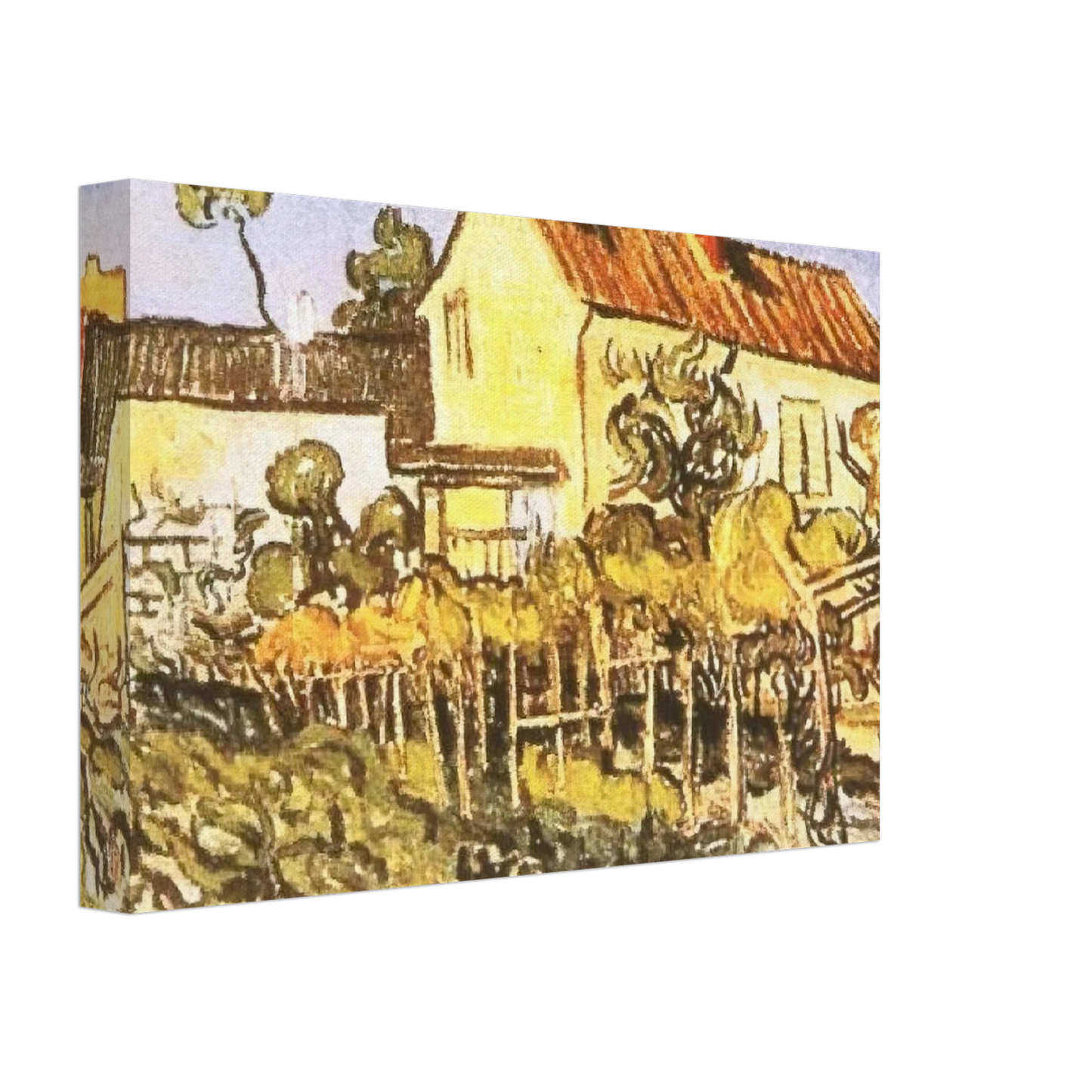 Vincent van Gogh - The House of Pere Eloi Canvas - 40x60 cm / 16x24 inches-canvas