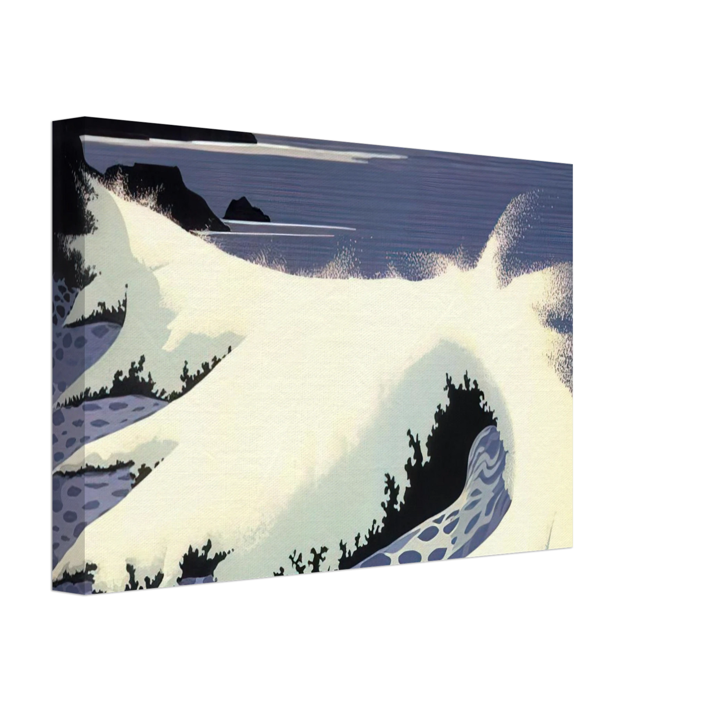 Eyvind Earle - The White Wave Canvas - 40x60 cm / 16x24 inches-canvas