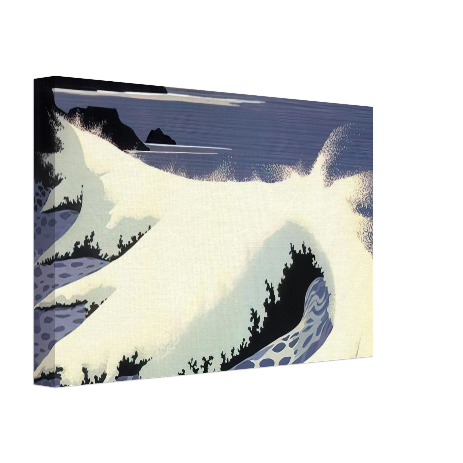 Eyvind Earle - The White Wave Canvas - 40x60 cm / 16x24 inches-canvas