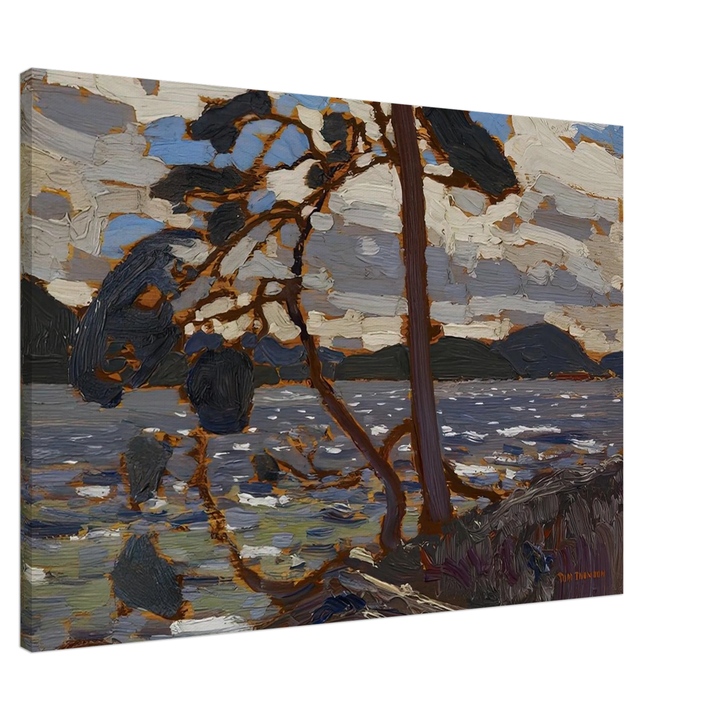 Tom Thomson - SKETCH FOR THE WEST WIND 1916 Canvas - 20x30 cm / 8x12 inches-canvas