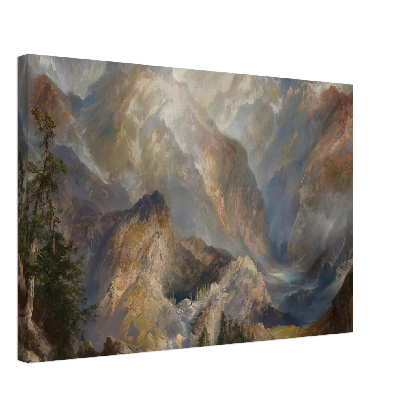Thomas Moran - Morning in the Sierras Canvas - 70x100 cm / 28x40 inches-canvas