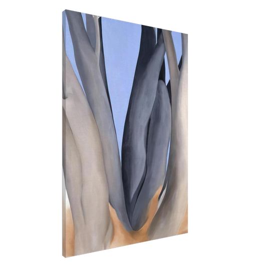 Georgia O'Keeffe - Dark Tree Trunks Canvas - 20x30 cm / 8x12 inches-canvas