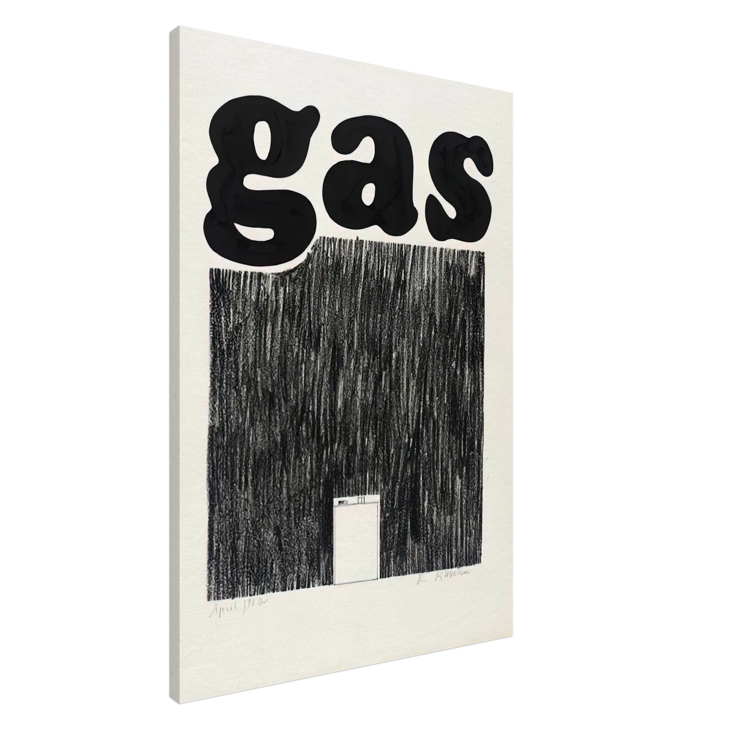 Edward Ruscha - GAS 1962 Canvas - 20x30 cm / 8x12 inches-canvas