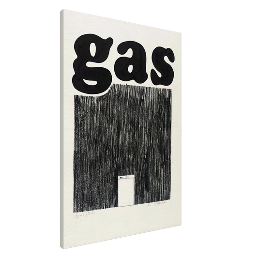 Edward Ruscha - GAS 1962 Canvas - 20x30 cm / 8x12 inches-canvas
