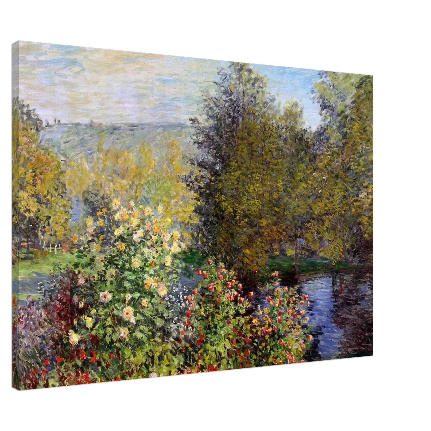 claude monet - A Corner of the Garden at Montgeron Canvas - 20x30 cm / 8x12 inches-canvas