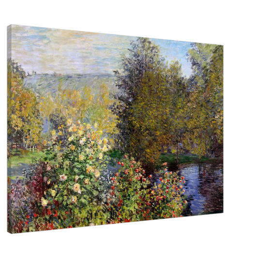 claude monet - A Corner of the Garden at Montgeron Canvas - 20x30 cm / 8x12 inches-canvas
