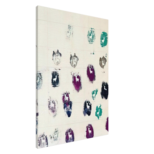 Alighiero Boetti - UNTITLED STAMBECCHI 1981 Canvas - 20x30 cm / 8x12 inches-canvas