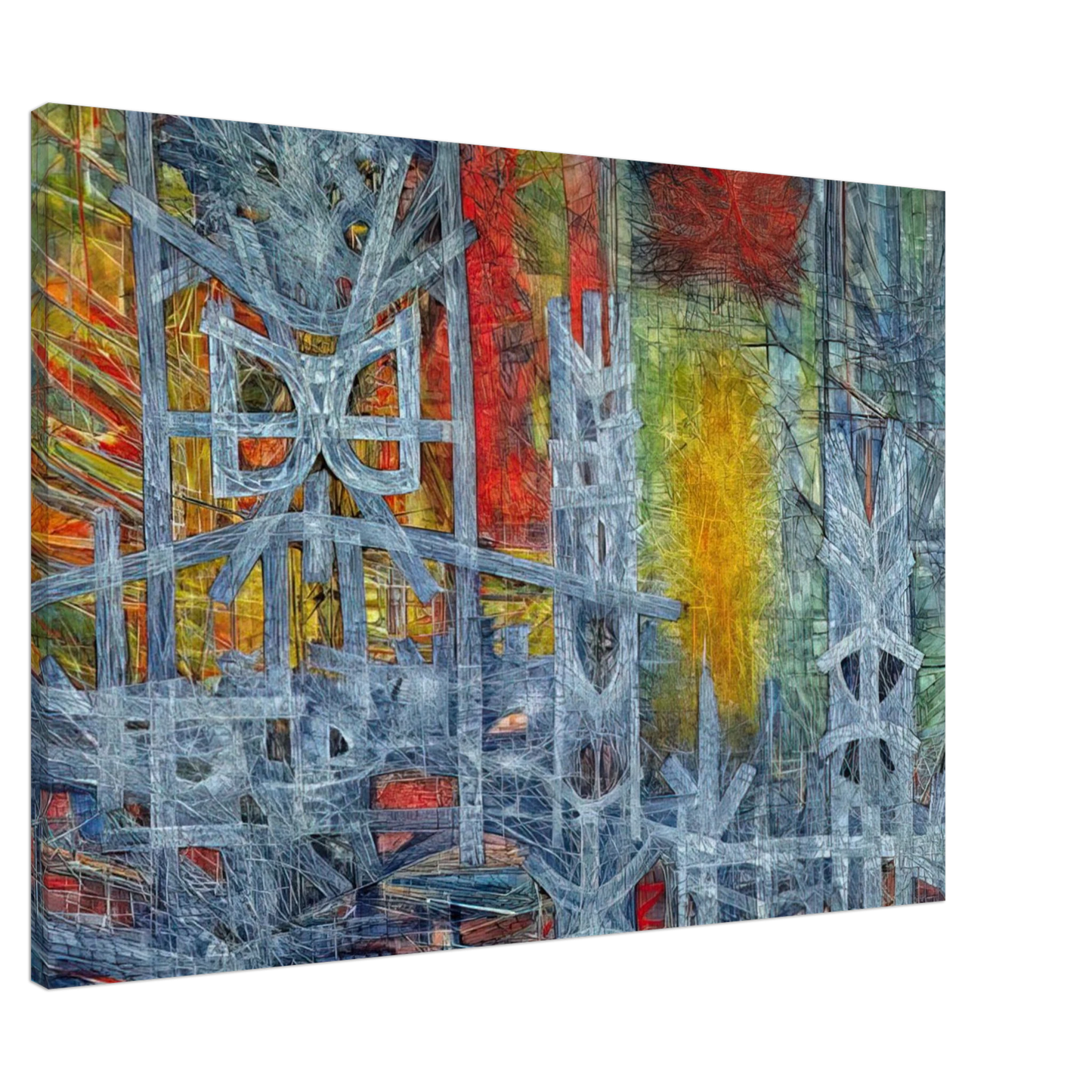 Jimmy Ernst - Silence at Sharpeville - 1962 Canvas - 20x30 cm / 8x12 inches-canvas