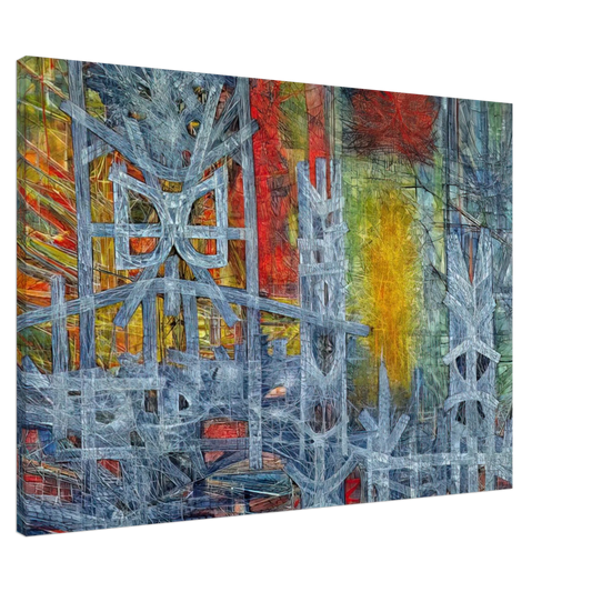 Jimmy Ernst - Silence at Sharpeville - 1962 Canvas - 20x30 cm / 8x12 inches-canvas