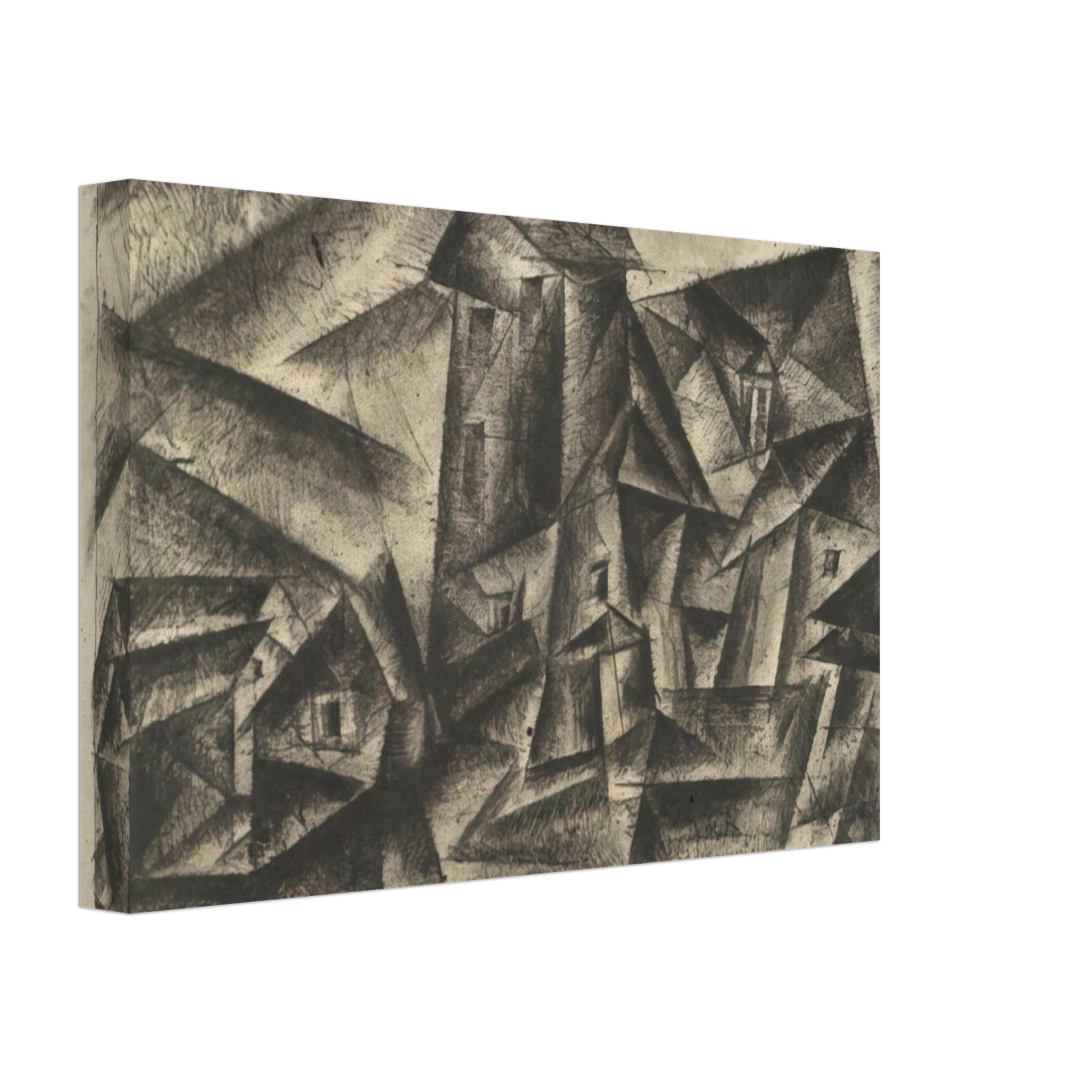 Lyonel Feininger - THE VILLAGE OF LEGEFELD I DORF LEGEFELD I 1916 Canvas - 40x60 cm / 16x24 inches-canvas