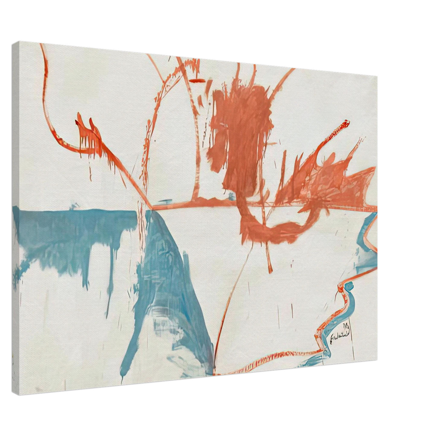 Helen Frankenthaler - French Horizon, 1958- Canvas - 20x30 cm / 8x12 inches-canvas