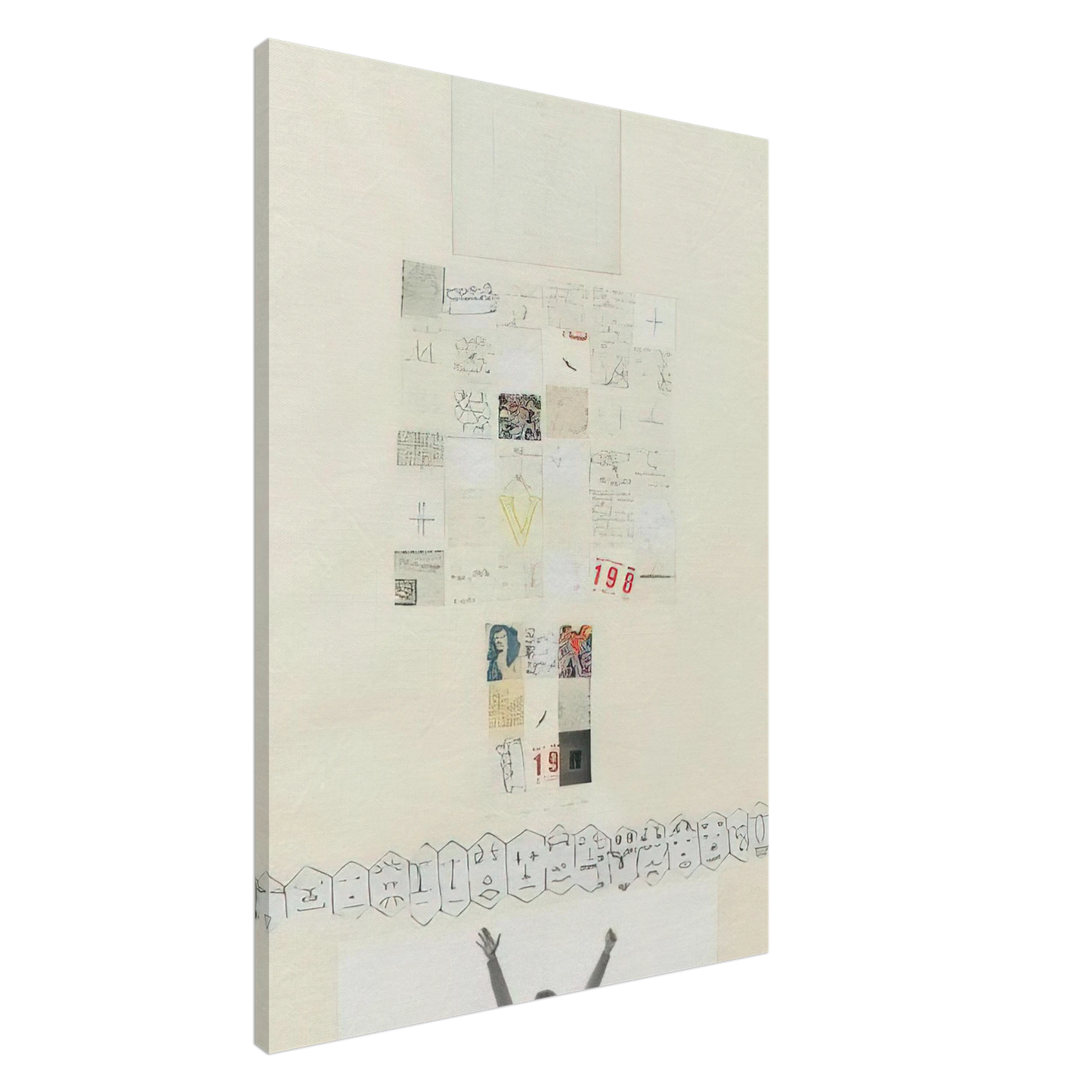 Alighiero Boetti - UNTITLED 1980 Canvas - 20x30 cm / 8x12 inches-canvas