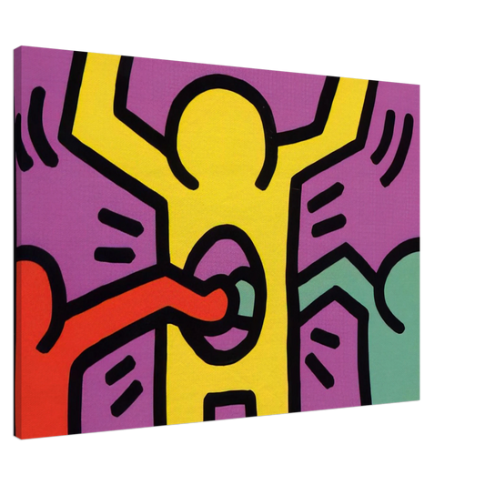 Keith Haring - POP SHOP 1 1987 Canvas - 20x30 cm / 8x12 inches-canvas