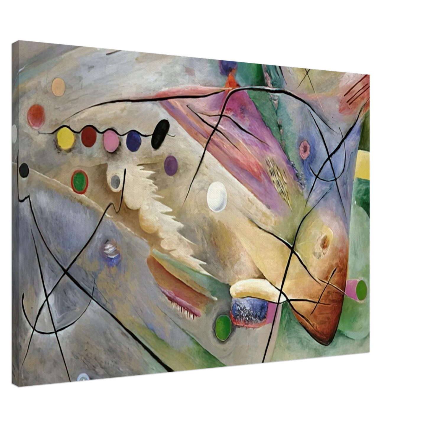 Rudolf Bauer - LINES 1922 Canvas - 20x30 cm / 8x12 inches-canvas