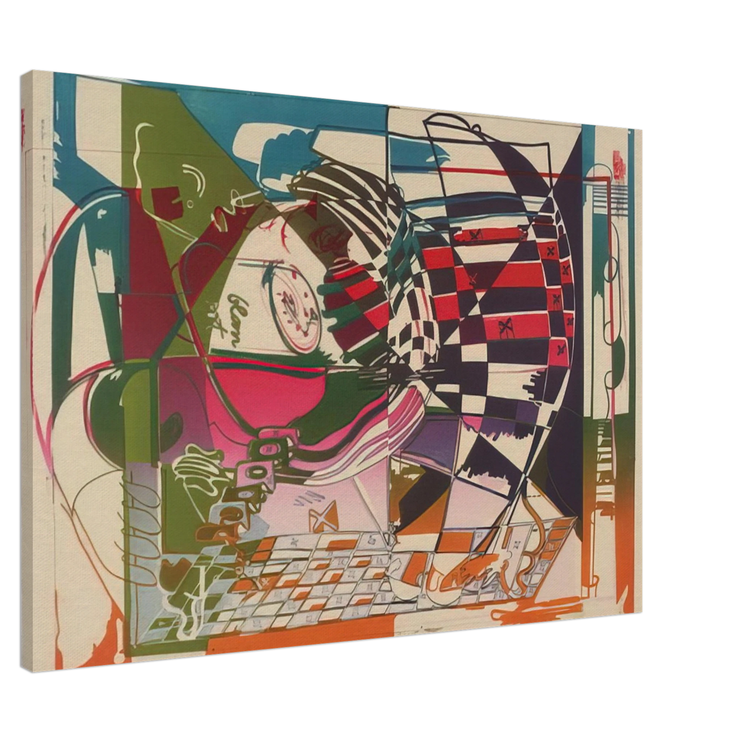 Dieter Roth - Double Somersault - 1972 Canvas - 20x30 cm / 8x12 inches-canvas