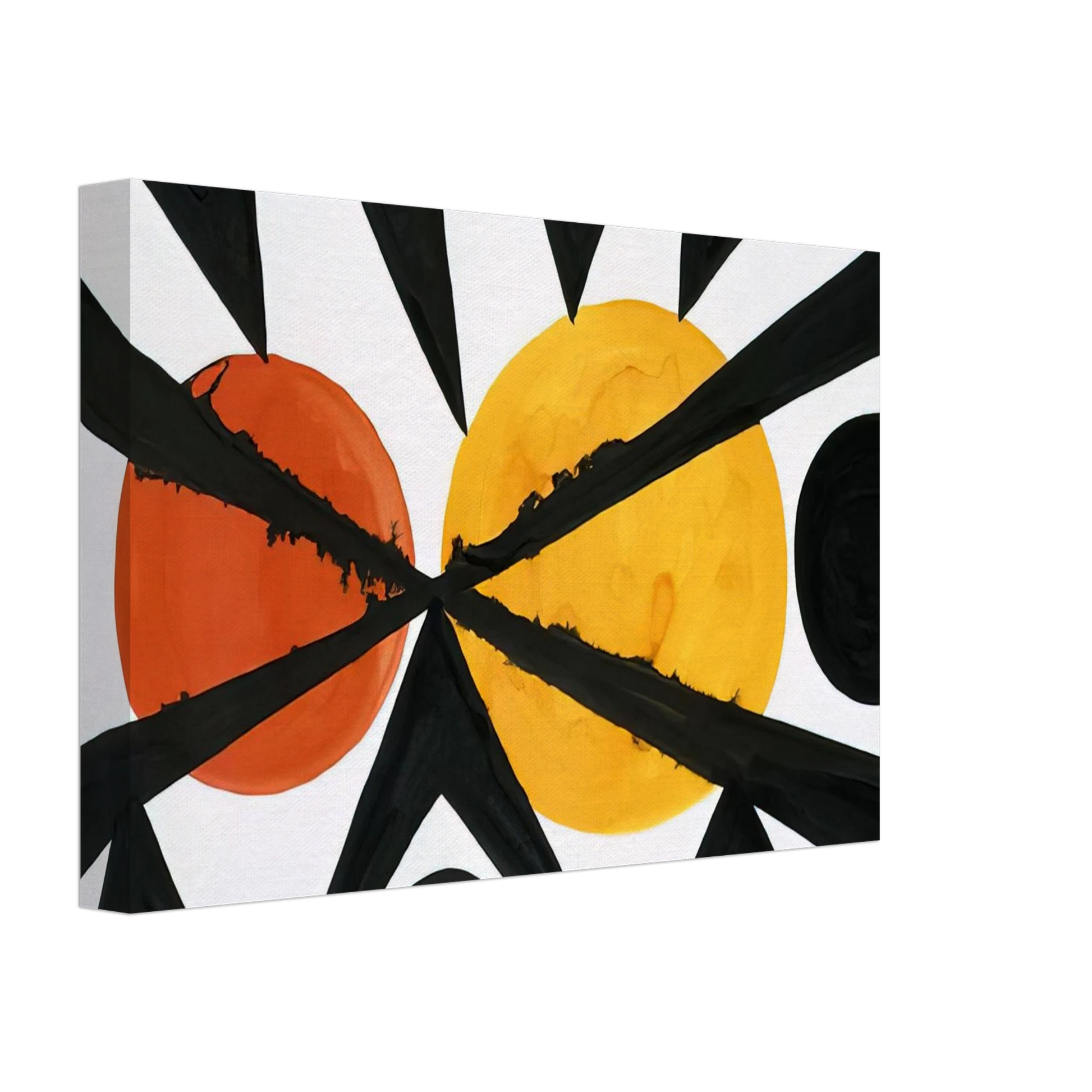 Alexander Calder - ACROSS THE ORANGE MOONS 1967 Canvas - 70x100 cm / 28x40 inches-canvas