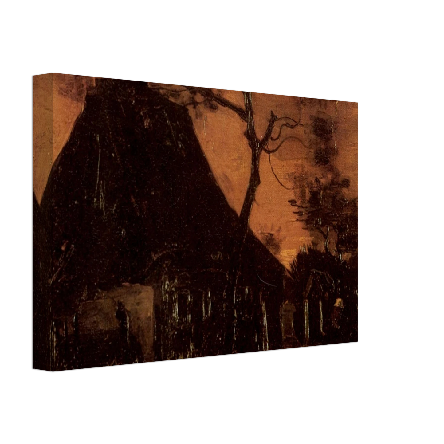 Vincent van Gogh - Cottage with Trees Canvas - 70x100 cm / 28x40 inches-canvas