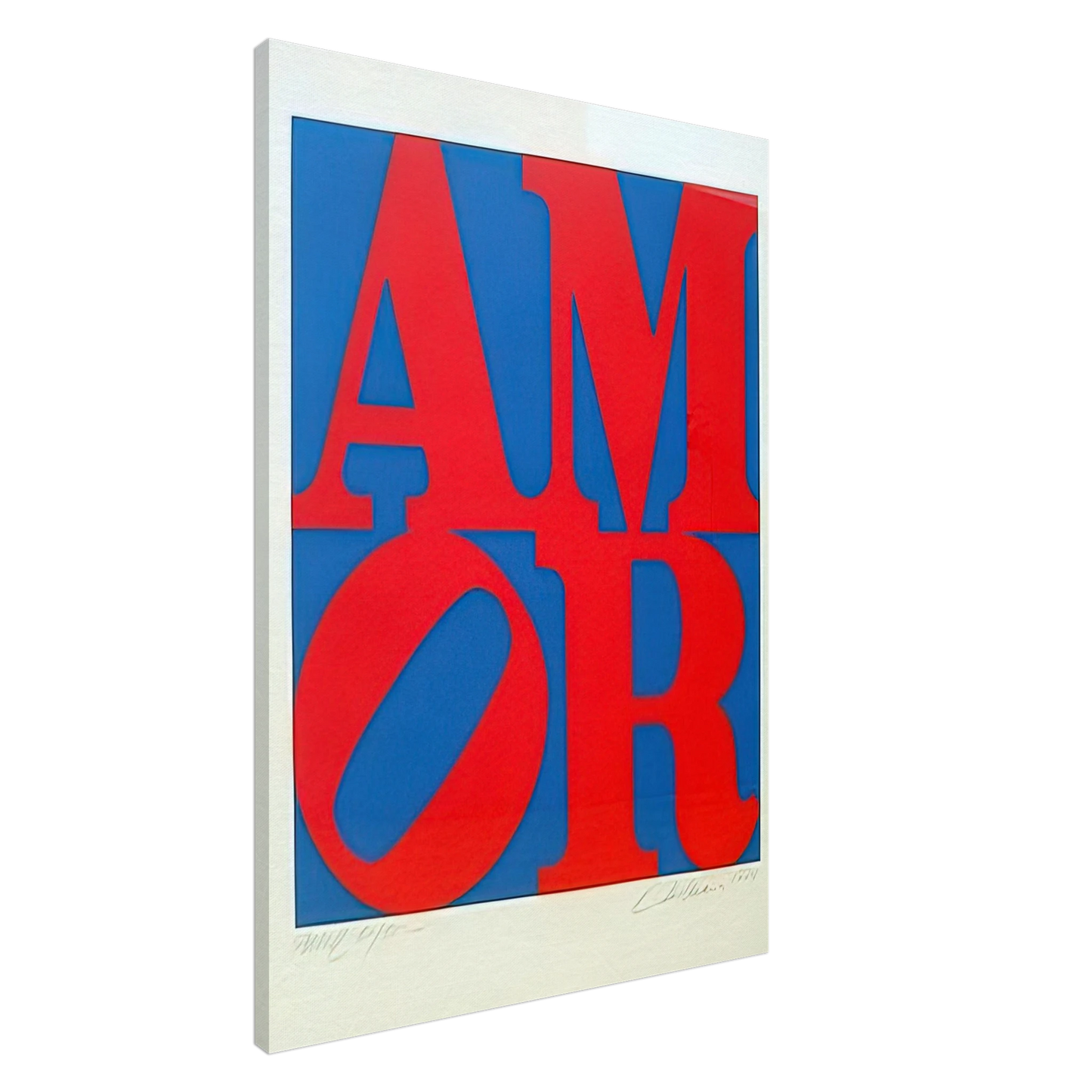 Robert Indiana - Amor Canvas - 20x30 cm / 8x12 inches-canvas