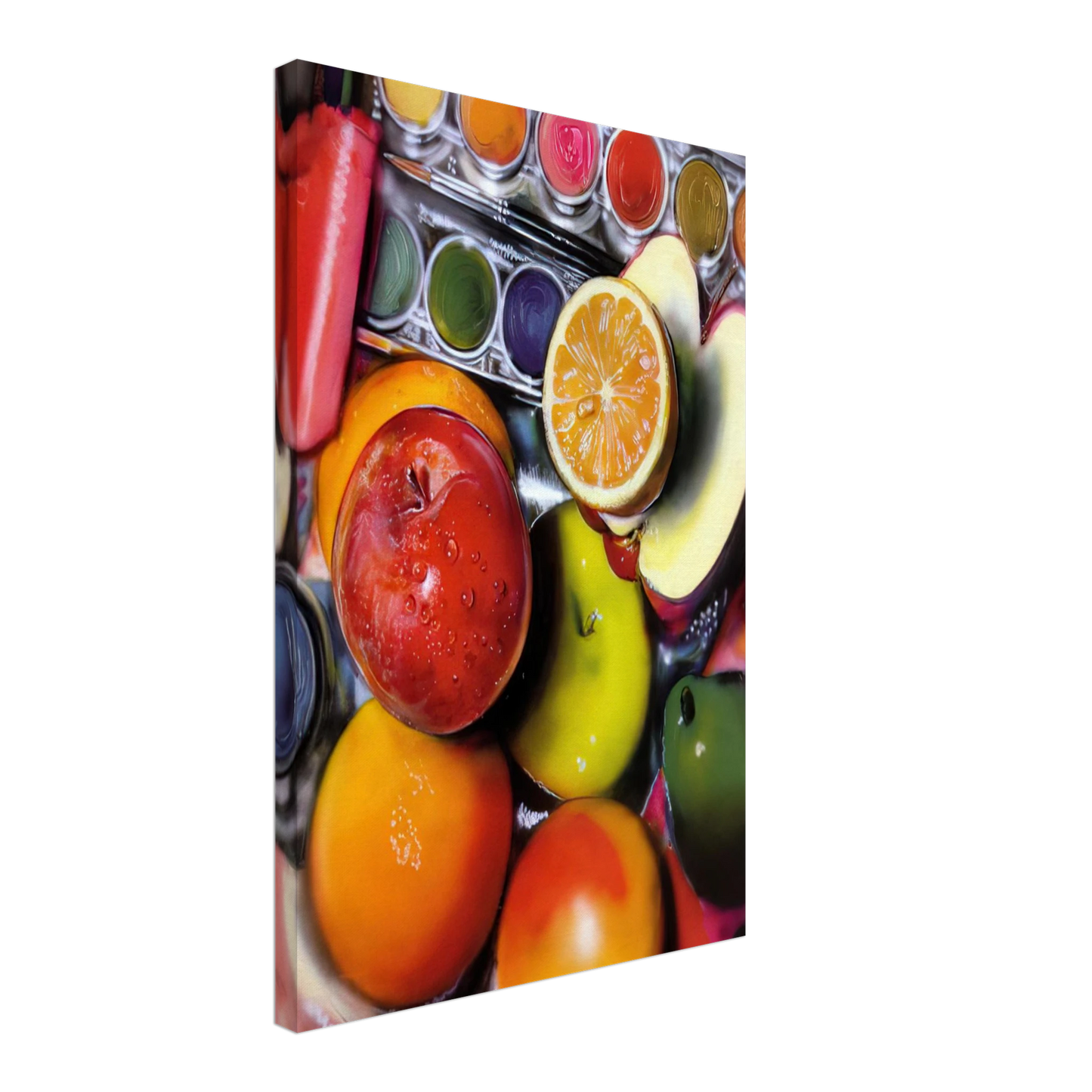 Audrey Flack - ENERGY APPLES 1980 Canvas - 70x100 cm / 28x40 inches-canvas