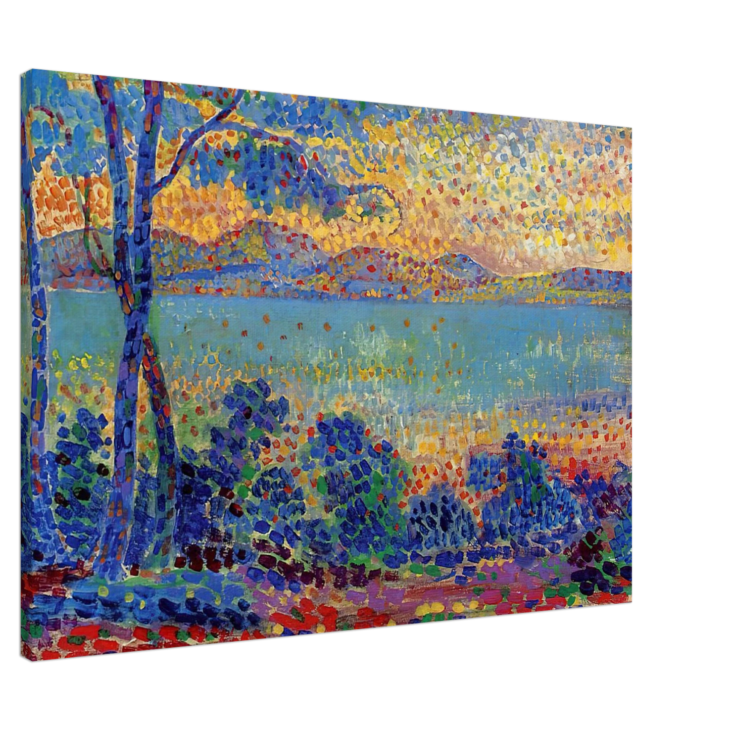 Henri-Edmond Cross - Provence Landscape Canvas - 20x30 cm / 8x12 inches-canvas